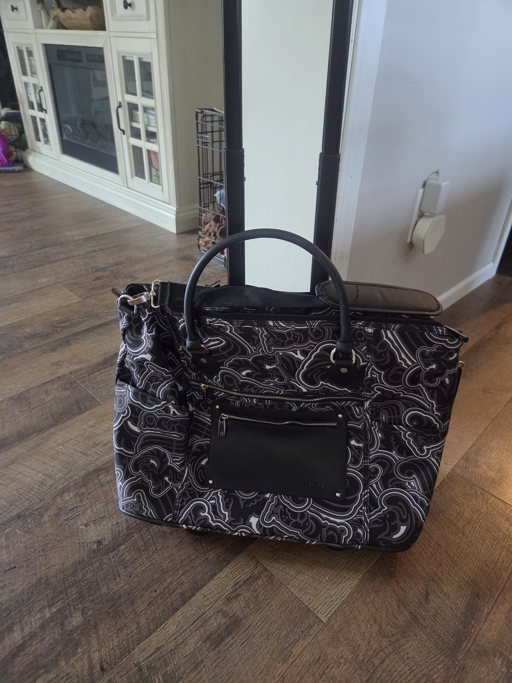 Calpak Zanny 21” Rolling Laptop Tote Legacy zebra print